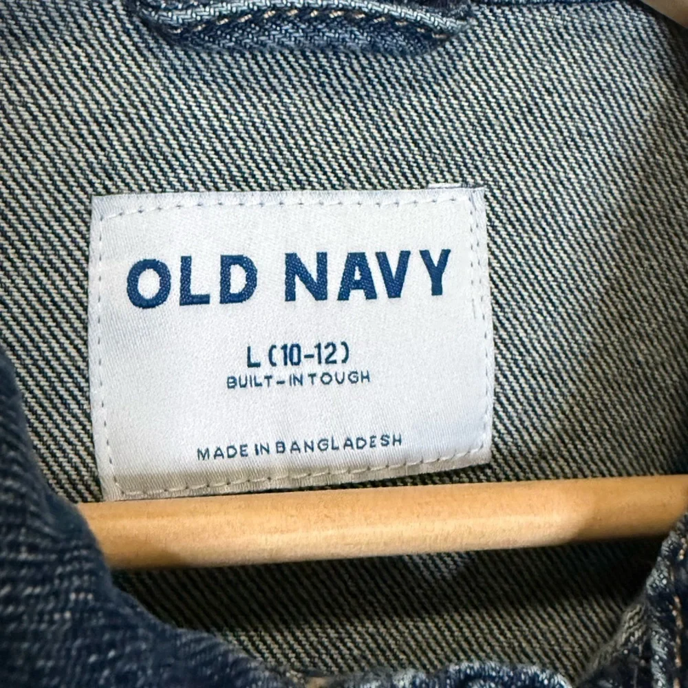 Old Navy Kids Classic Jean Jacket - Dark Blue - Large (10/12)